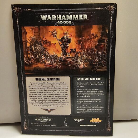 Warhammer 40k Codex Heretic Astartes Deamonkin, 8th Edition Paperback - Picture 2 of 4